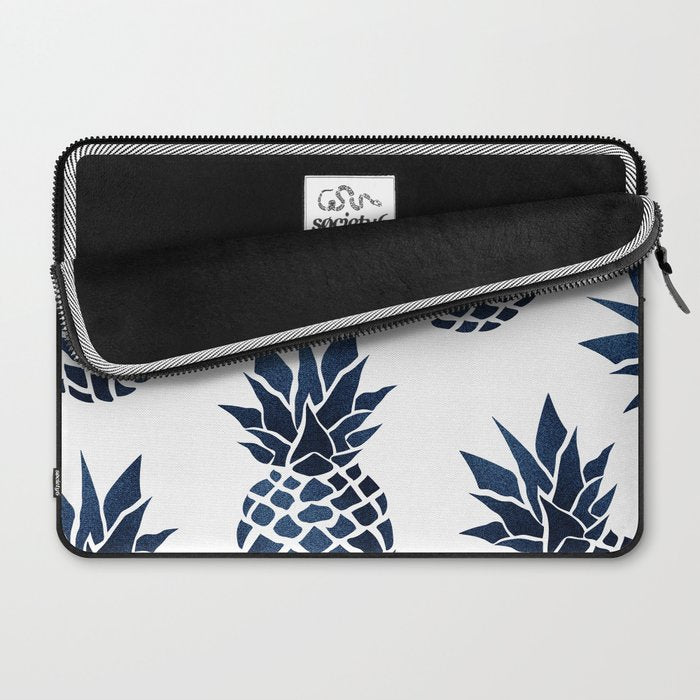 Pineapple Blue Denim Laptop Sleeve Gallery Image 2