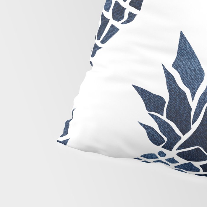 Pineapple Blue Denim Pillow Sham Gallery Image 4