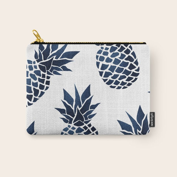 Pineapple Blue Denim Carry All Pouch Gallery Image 1