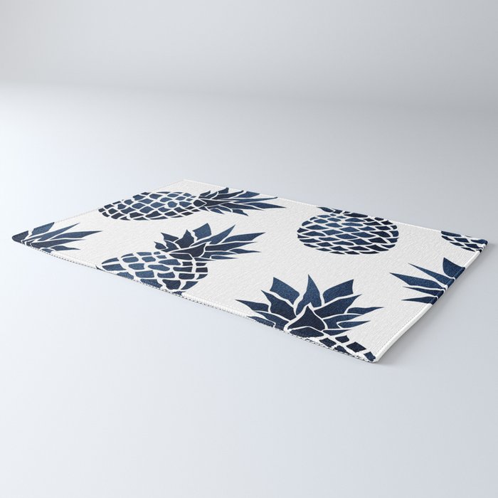 Pineapple Blue Denim Rug Gallery Image 3
