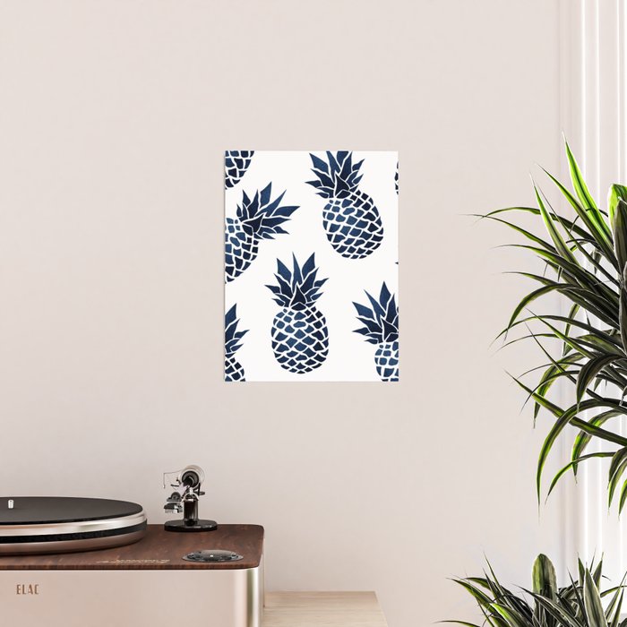 Pineapple Blue Denim Poster Gallery Image 2