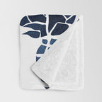 Pineapple Blue Denim Throw Blanket Gallery Image 3