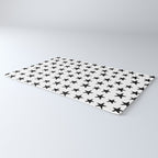 Star Pattern Black On White Rug Gallery Image 3