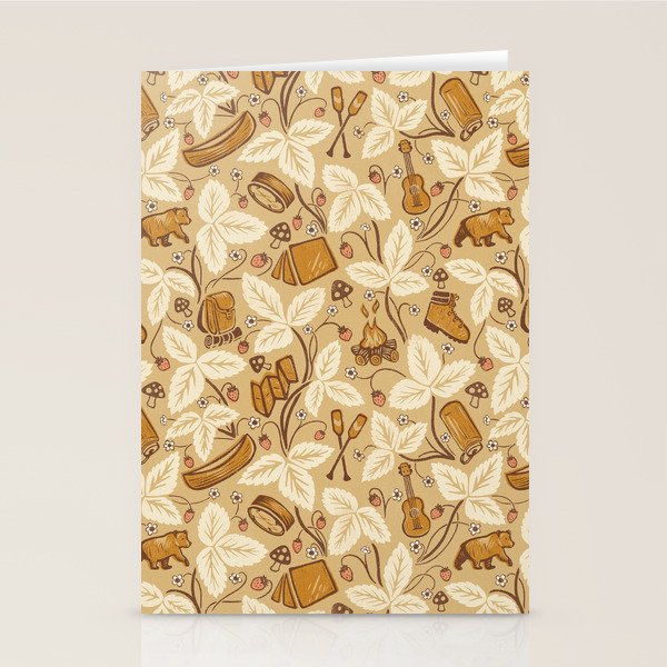 Summer Camping - Gold and cream Stationery Card Gallery Image 2