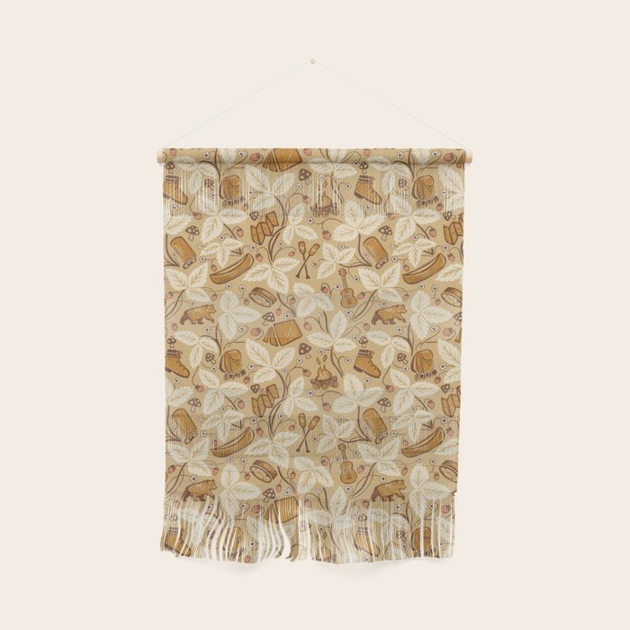Summer Camping - Gold and cream Wall Hanging Gallery Image 1
