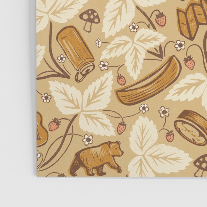 Summer Camping - Gold and cream Poster Gallery Image 3