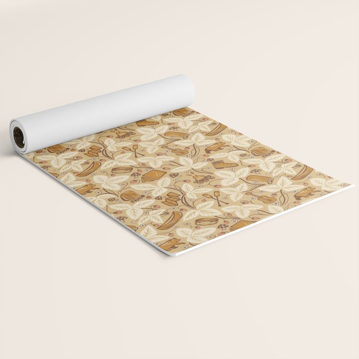 Summer Camping - Gold and cream Yoga Mat Gallery Image 2