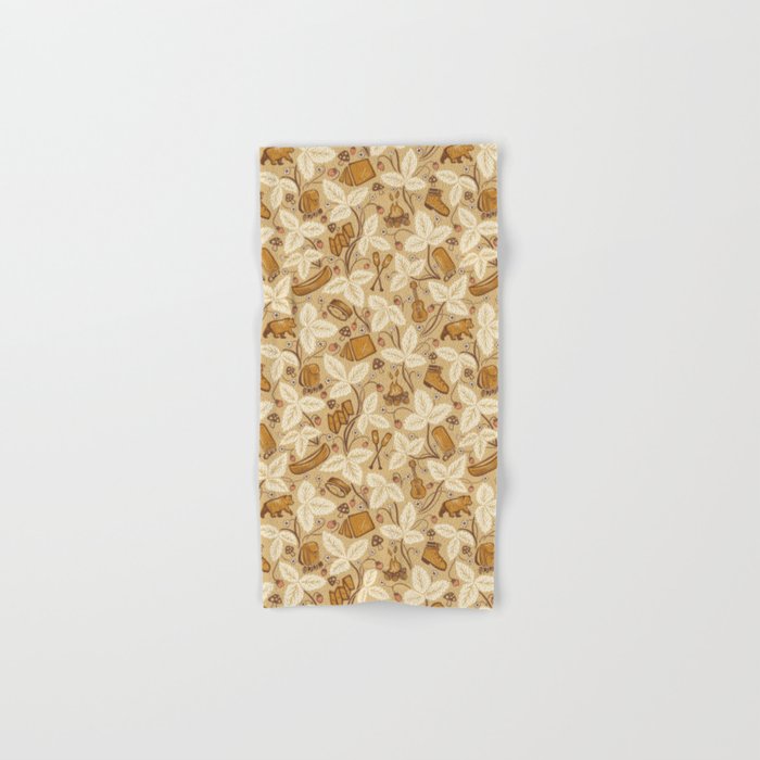 Summer Camping - Gold and cream Bath Towel Gallery Image 1