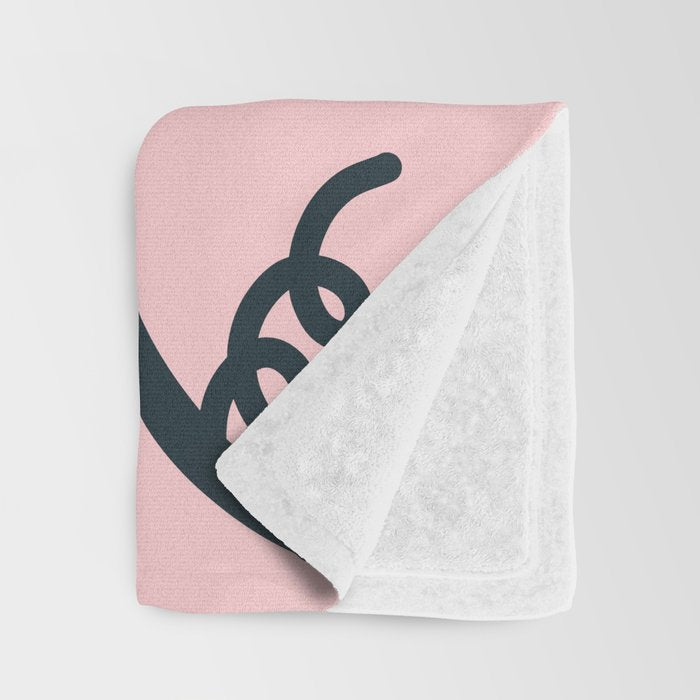 Retro Pumpkin Vines on Dusty Pink Throw Blanket Gallery Image 3