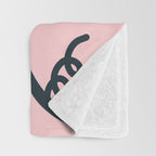 Retro Pumpkin Vines on Dusty Pink Throw Blanket Gallery Image 3