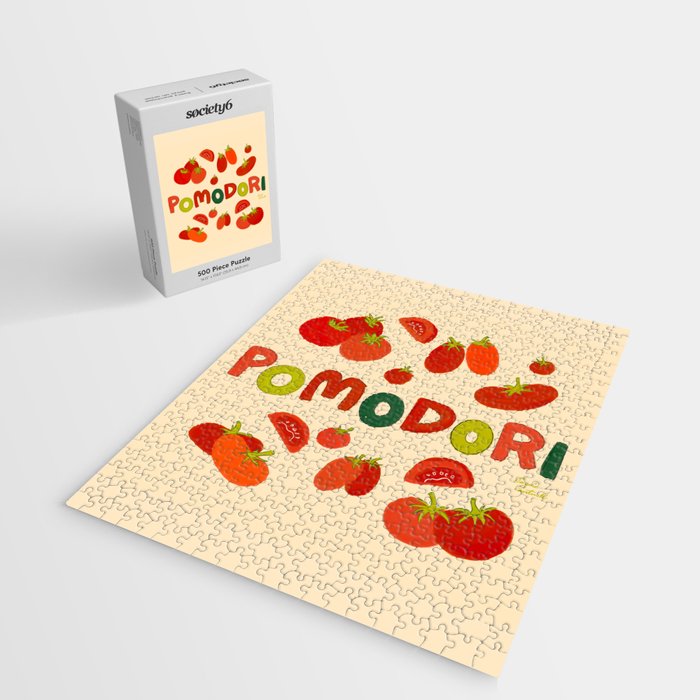 Hand Drawn Italian Roman Pomodori Tomato Classic Mediterranean Art Jigsaw Puzzle Gallery Image 2