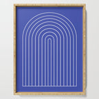 Minimal Arch XXI Bright Blue Modern Geometric Lines Serving Tray Gallery Image 1