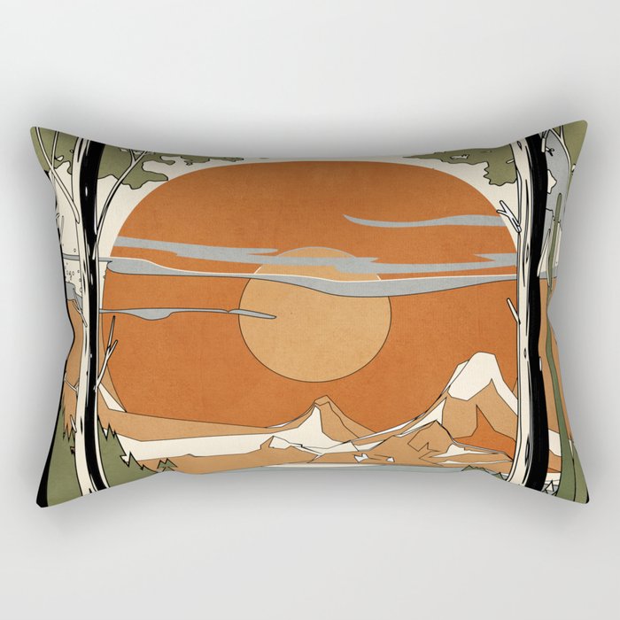 Wild Abstract Landscape 2 Rectangular Pillow Gallery Image 2