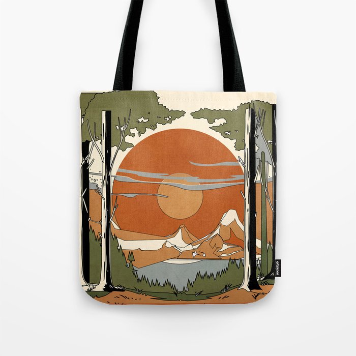 Wild Abstract Landscape 2 Tote Bag Gallery Image 1
