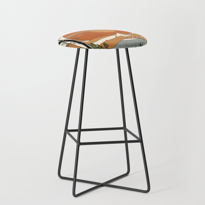 Wild Abstract Landscape 2 Stool Gallery Image 1