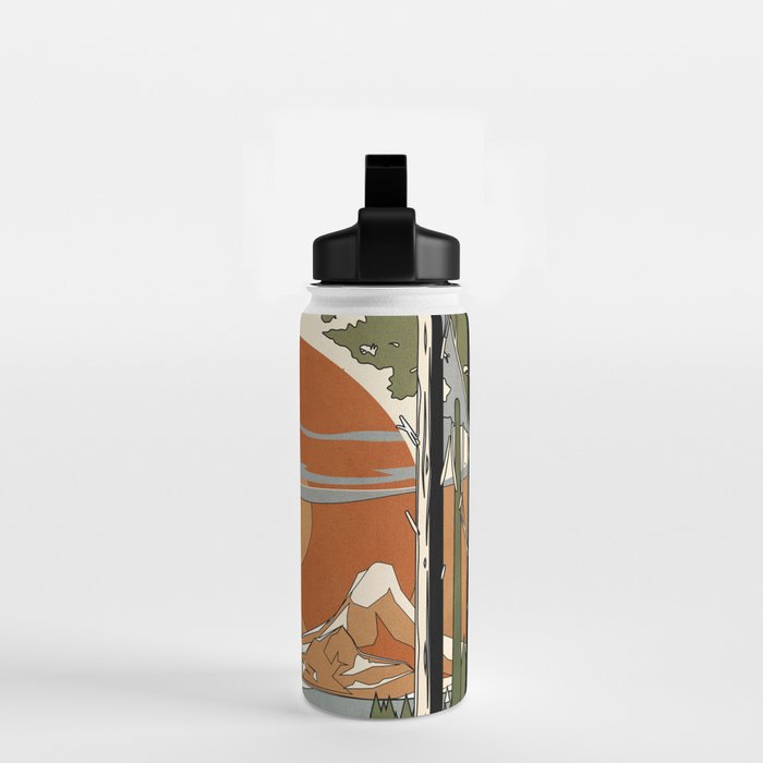 Wild Abstract Landscape 2 Water Bottle Gallery Image 2