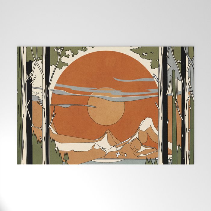 Wild Abstract Landscape 2 Welcome Mat Gallery Image 1