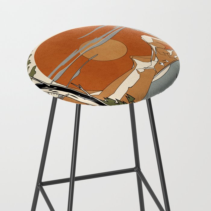 Wild Abstract Landscape 2 Stool Gallery Image 2