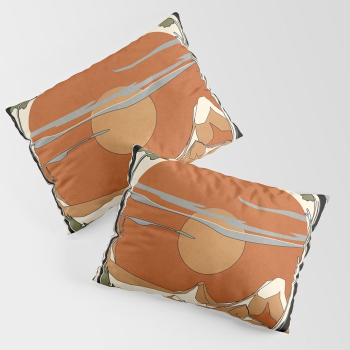 Wild Abstract Landscape 2 Pillow Sham Gallery Image 1