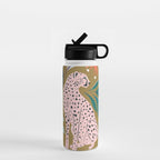 Modern cheetah jungle print Water Bottle Gallery Image 1