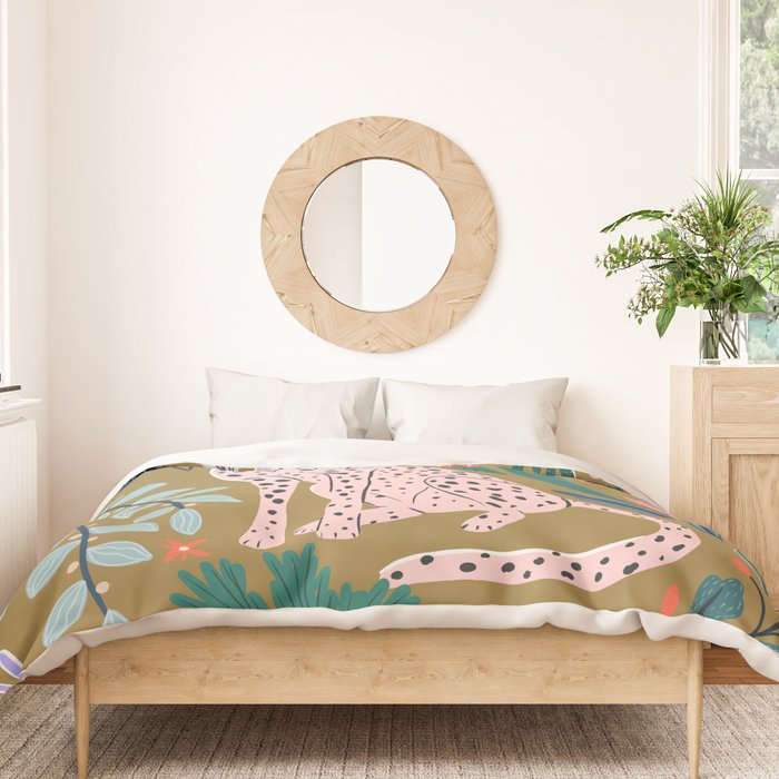 Modern cheetah jungle print Duvet Cover Gallery Image 3