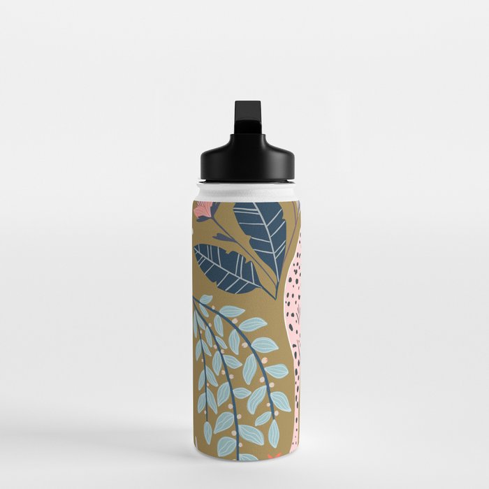 Modern cheetah jungle print Water Bottle Gallery Image 3