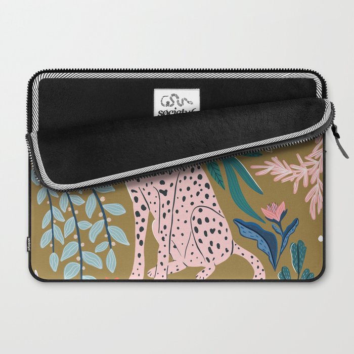 Modern cheetah jungle print Laptop Sleeve Gallery Image 2