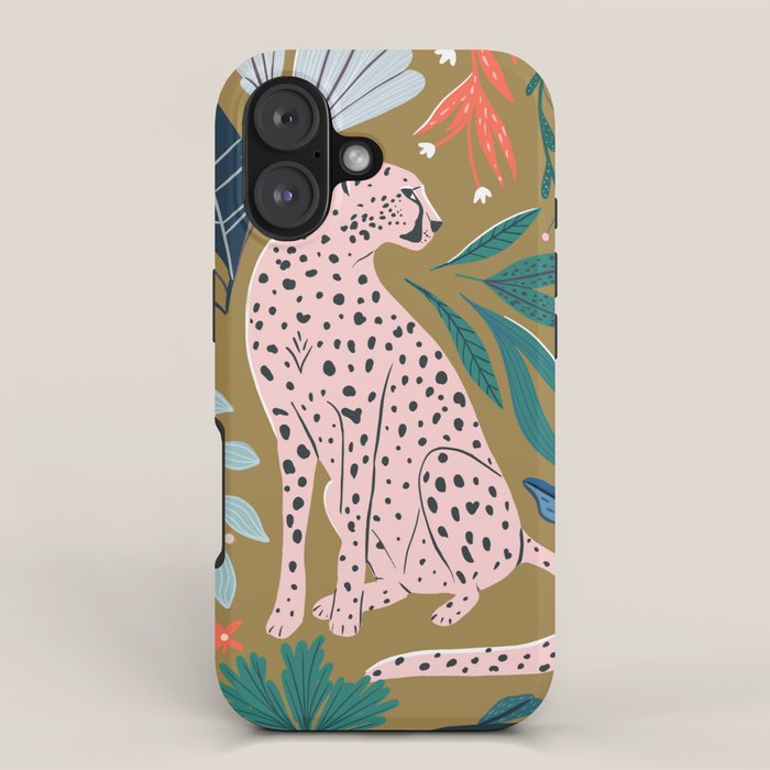 Modern cheetah jungle print iPhone Case Gallery Image 1