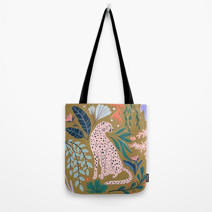 Modern cheetah jungle print Tote Bag Gallery Image 2