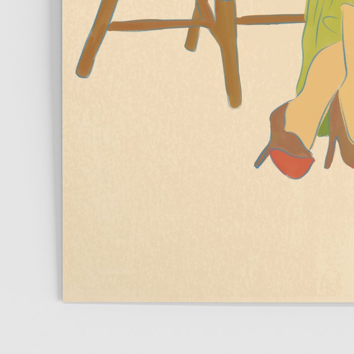 Woman at a Cafe in Rome Poster Gallery Image 3