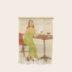 Woman at a Cafe in Rome Wall Hanging Gallery Image 1