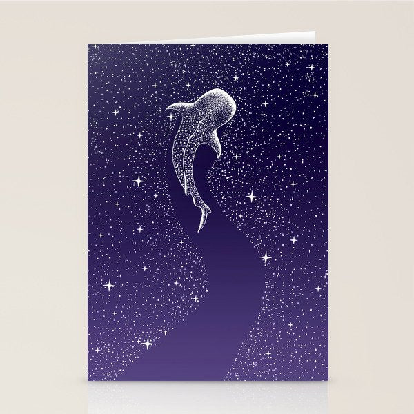 Star Eater - space from Dark Blue to Purple Stationery Card