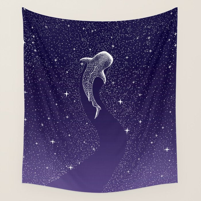 Star Eater - space from Dark Blue to Purple Wall Tapestry Gallery Image 4