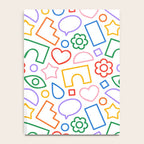 Abstract colorful doodle shape art pattern Notebook Gallery Image 4