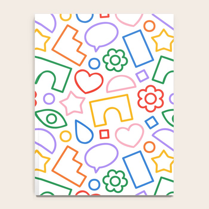 Abstract colorful doodle shape art pattern Notebook Gallery Image 4
