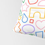 Abstract colorful doodle shape art pattern Pillow Sham Gallery Image 4