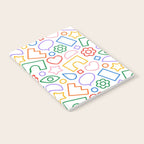 Abstract colorful doodle shape art pattern Notebook Gallery Image 2