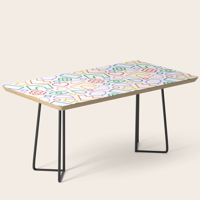 Abstract colorful doodle shape art pattern Coffee Table Gallery Image 1