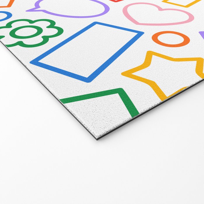 Abstract colorful doodle shape art pattern Welcome Mat Gallery Image 2