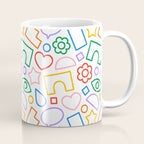 Abstract colorful doodle shape art pattern Coffee Mug Gallery Image 1