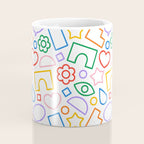 Abstract colorful doodle shape art pattern Coffee Mug Gallery Image 4