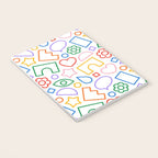 Abstract colorful doodle shape art pattern Notebook Gallery Image 3