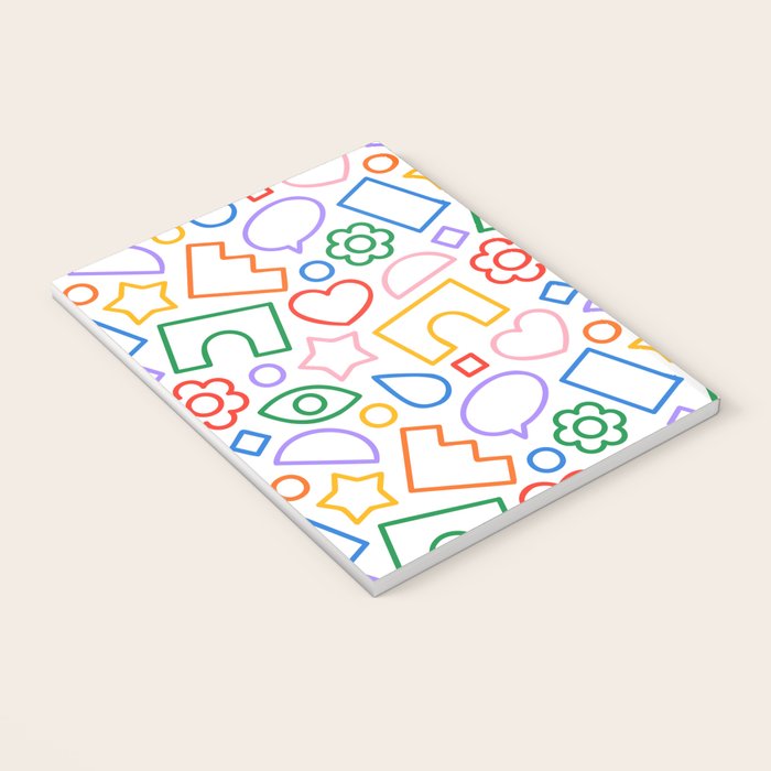 Abstract colorful doodle shape art pattern Notebook Gallery Image 3
