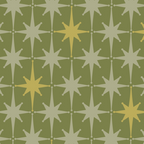 Midcentury Modern Atomic Starburst Pattern in Retro Vintage Olive Green and Celadon Coffee Mug Gallery Image 2