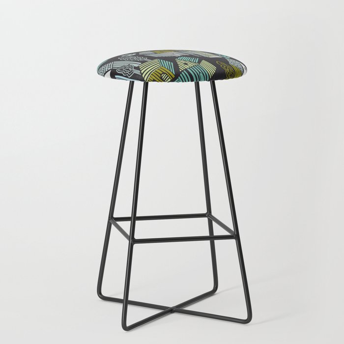 City life neighborhood moonless night Stool Gallery Image 1