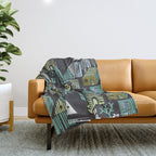 City life neighborhood moonless night Throw Blanket Gallery Image 1