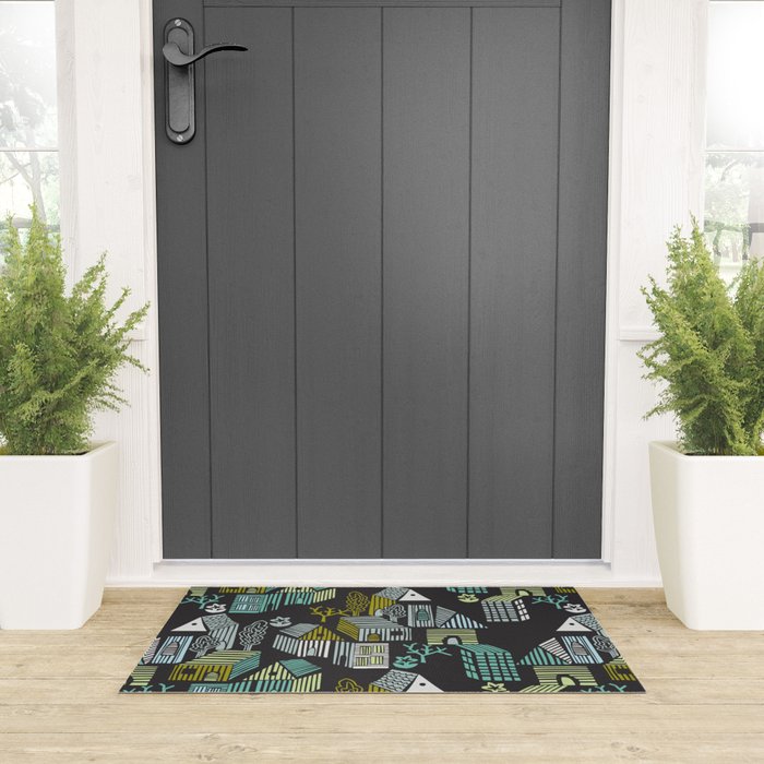City life neighborhood moonless night Welcome Mat Gallery Image 3