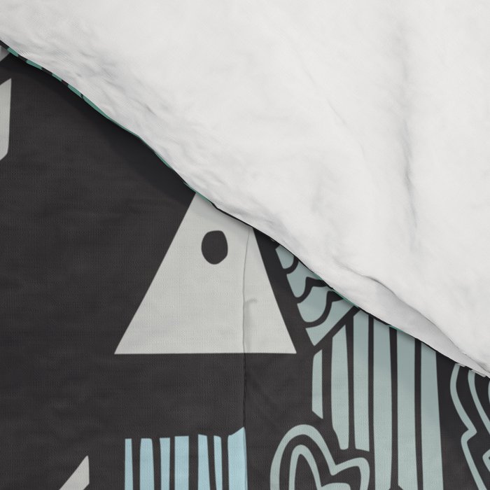 City life neighborhood moonless night Comforter Gallery Image 4