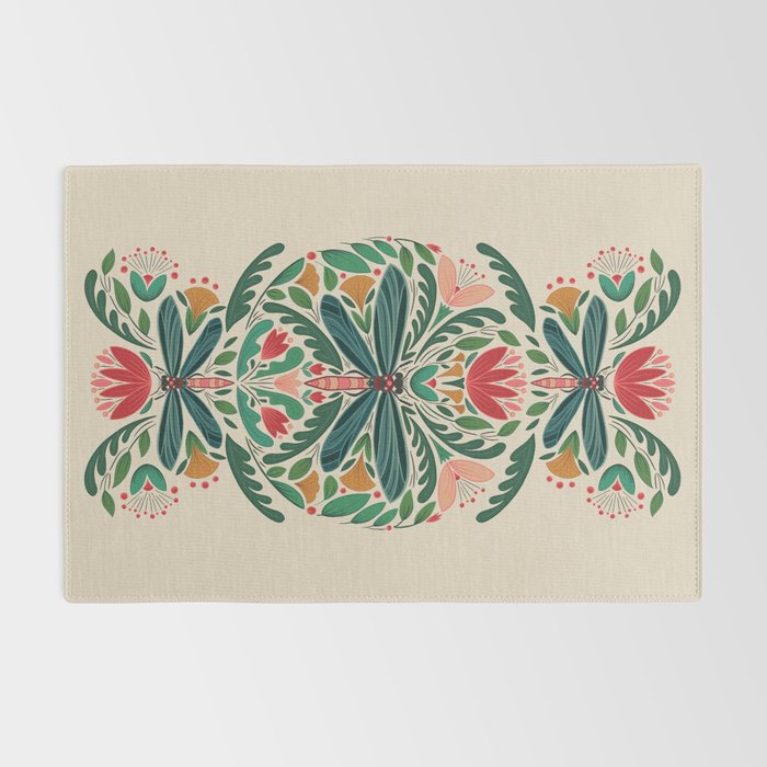 Dragonfly Folk Design Rug Gallery Image 2