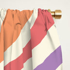 Colorful Rainbow Warp Swirl Lines II Window Curtain Gallery Image 2